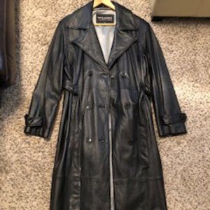 Wilson Long Leather Ladies Coat-Large